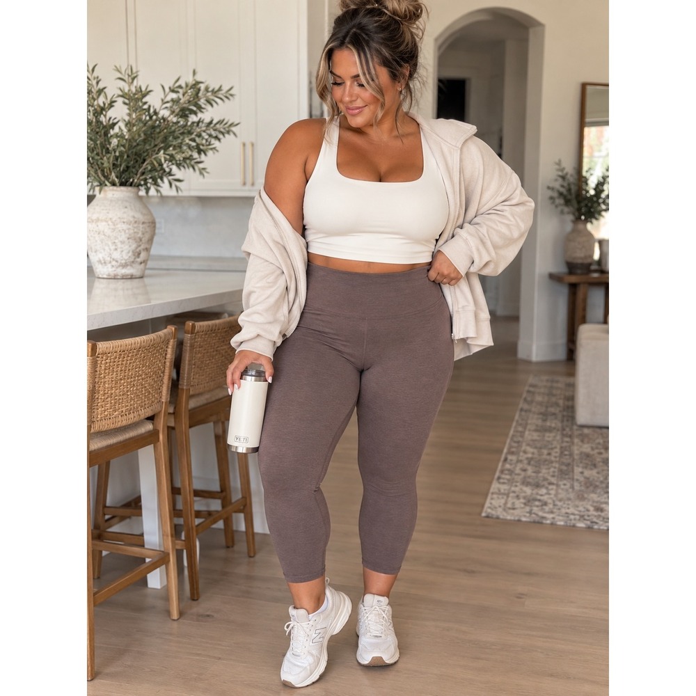 Beyond Yoga Spacedye High Waisted Midi Leggings Copper Brown 3X SD3106P